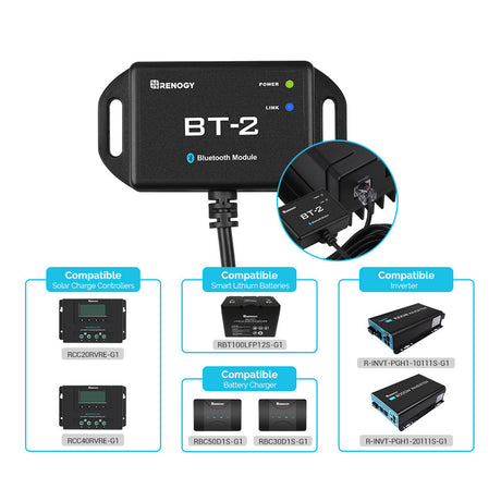BT-2 Bluetooth Module for Renogy Products w/ RS485 Port