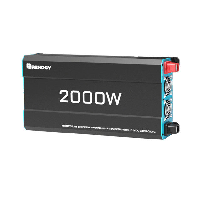 Open Box - 2000W 12V Solar Inverter Pure Sine Wave DC to AC for Camper Van Motorhome Off-Grid