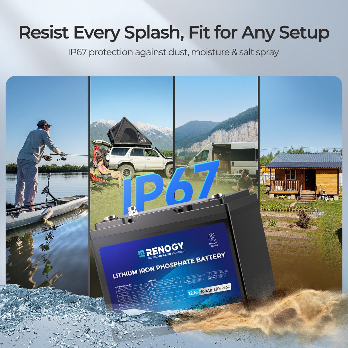 Core - 12V 100Ah Trolling Motor Group 24 LiFePO4 Battery w/ Bluetooth