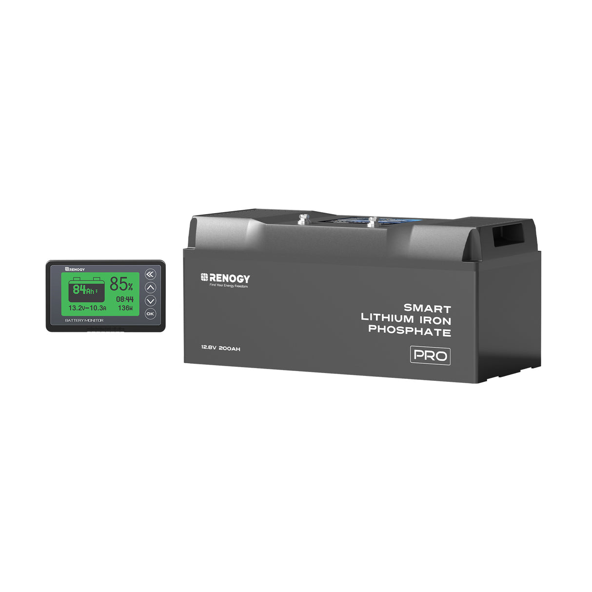 12V 200Ah Pro Smart Lithium LiFePO4 Battery w/ Bluetooth & Self-heating Function