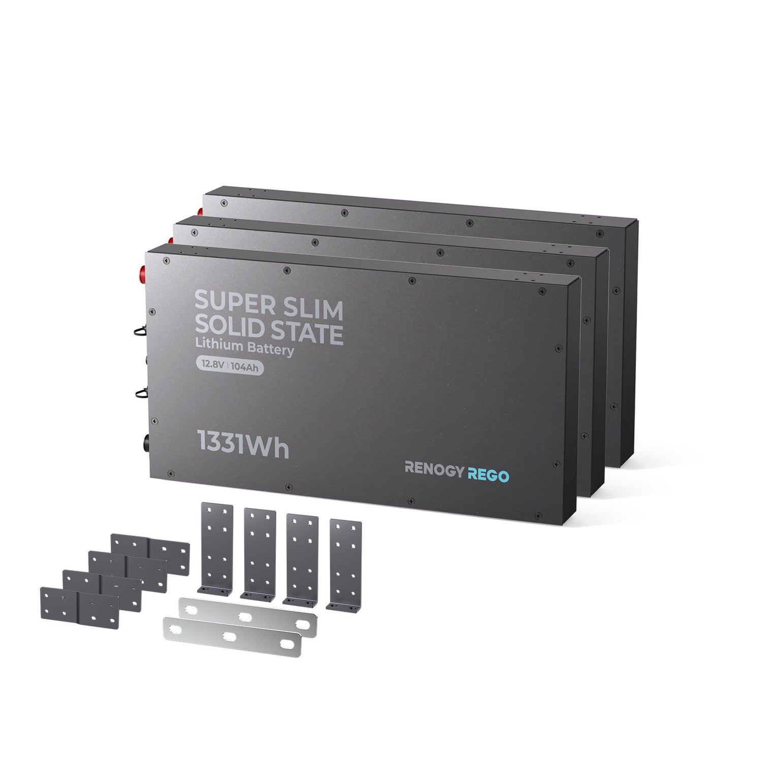 REGO - 12.8V 104Ah Super Slim Lithium Iron Phosphate Battery