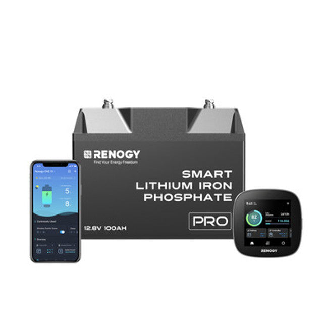 12V 100Ah Pro Deep Cycle Lithium Iron Phosphate Battery self-heating w/Bluetooth