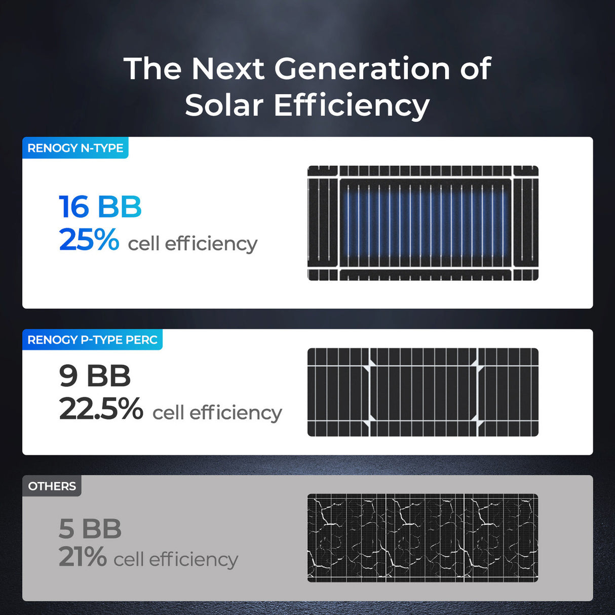 Renogy 16BB N-Type 200/100 Watt 24V Solar Panel