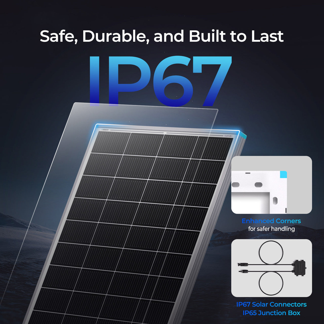 Renogy 16BB N-Type 200/100 Watt 24V Solar Panel