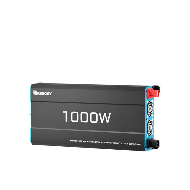 Open Box - 1000W 12V Solar Inverter Pure Sine Wave DC to AC for Camper Van Motorhome Off-Grid