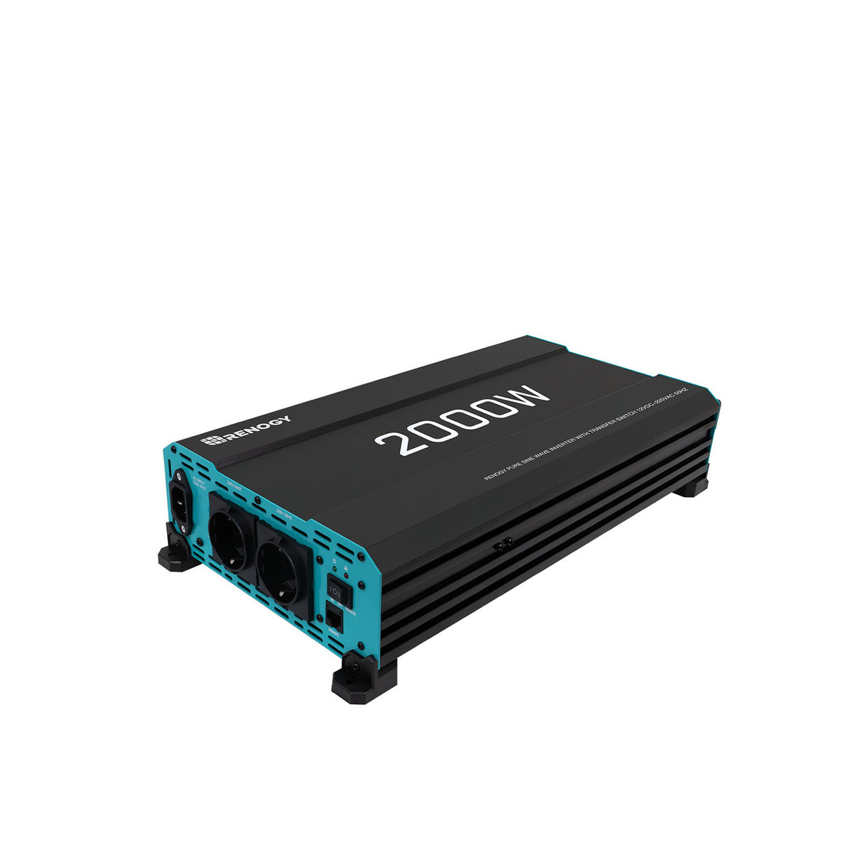 2000W 12V Solar Inverter Pure Sine Wave DC to AC for Camper Van Motorhome Off-Grid
