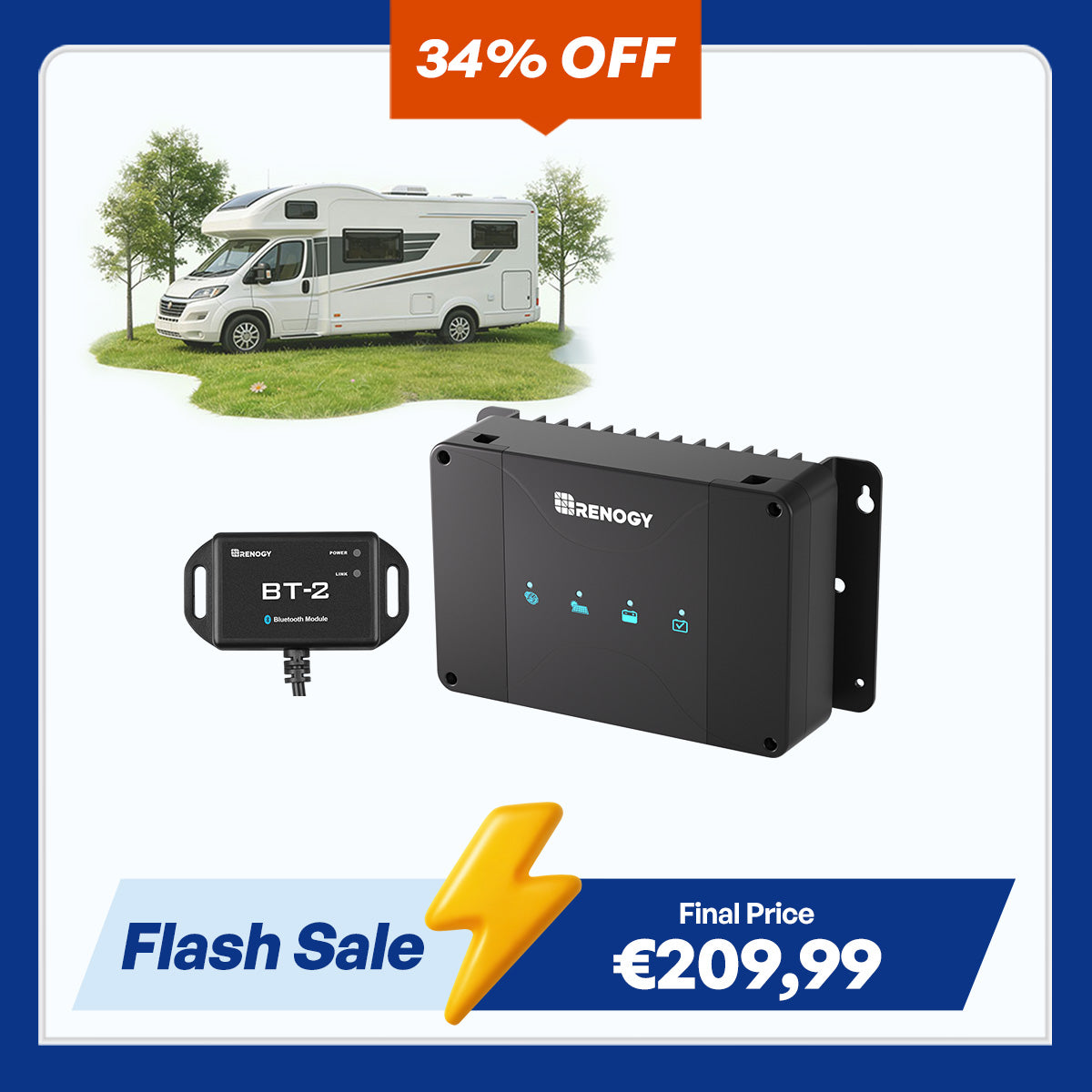 12V 50A DC-DC Battery Charger with MPPT