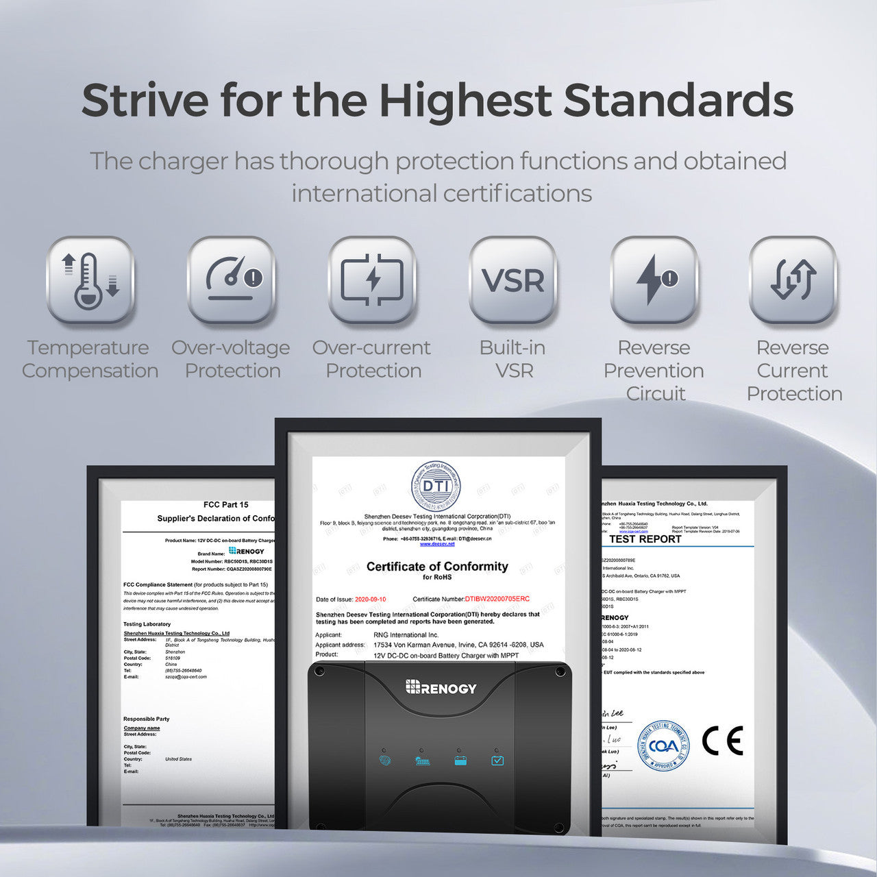 DCC50S 12V 50A Dual Input DC-DC Battery Charger with MPPT