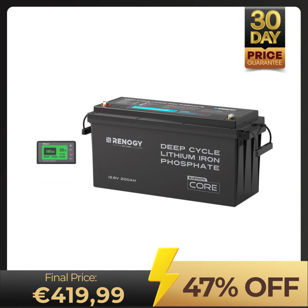 Core - 12V 200Ah Lithium Iron Phosphate Battery w/ Bluetooth