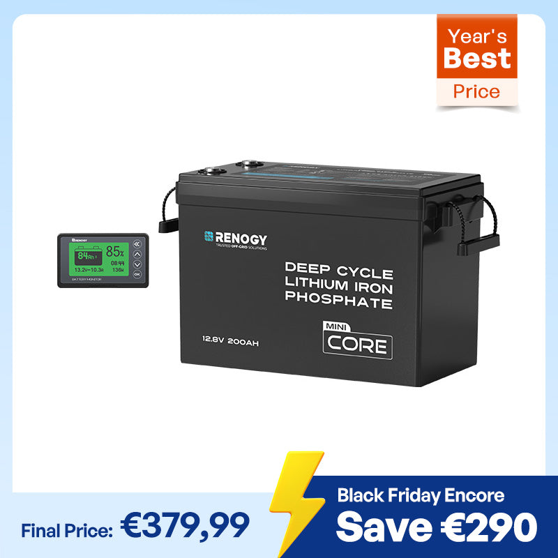 Core Mini - 12.8V 200Ah LiFePO4 Battery w/ Low-Temperature Protection