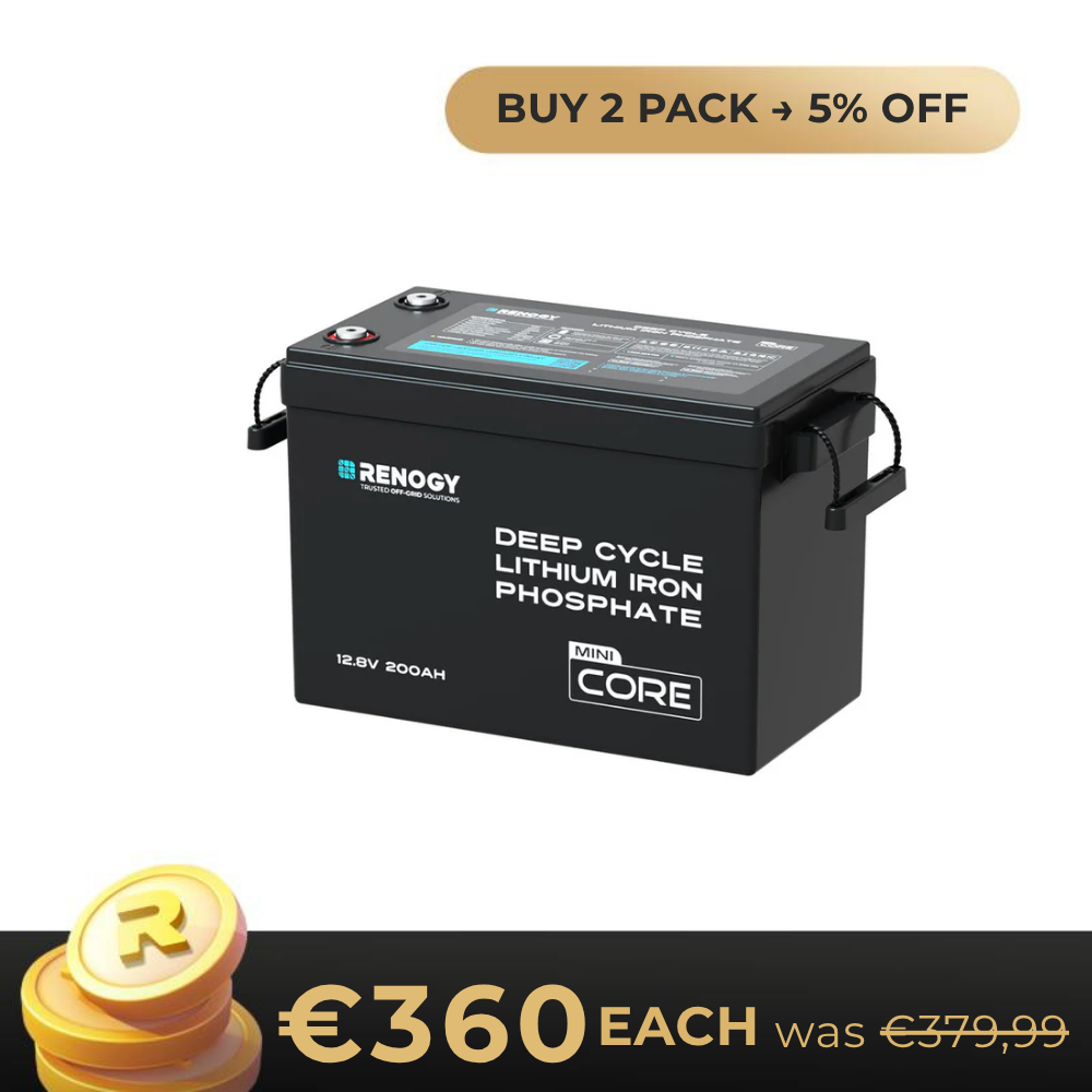 Core Mini - 12.8V 200Ah LiFePO4 Battery w/ Low-Temperature Protection