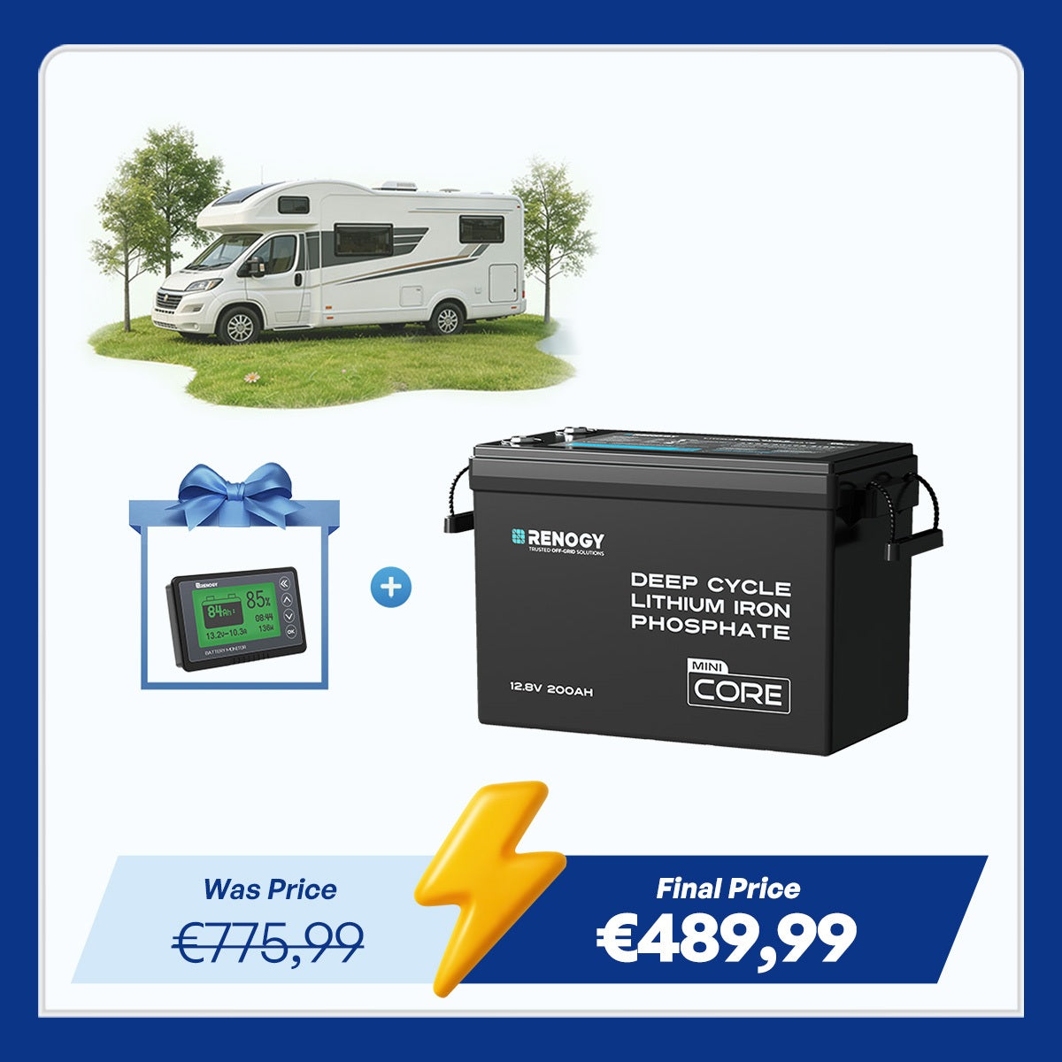 Core Mini - 12V 300Ah LiFePO4 Battery w/ Low-Temperature Protection