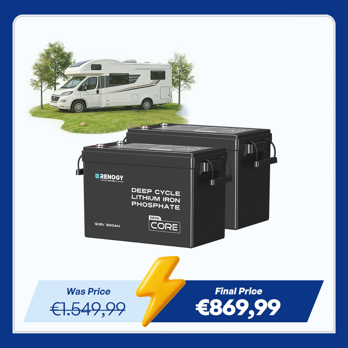 Core Mini - 12V 300Ah LiFePO4 Battery w/ Low-Temperature Protection