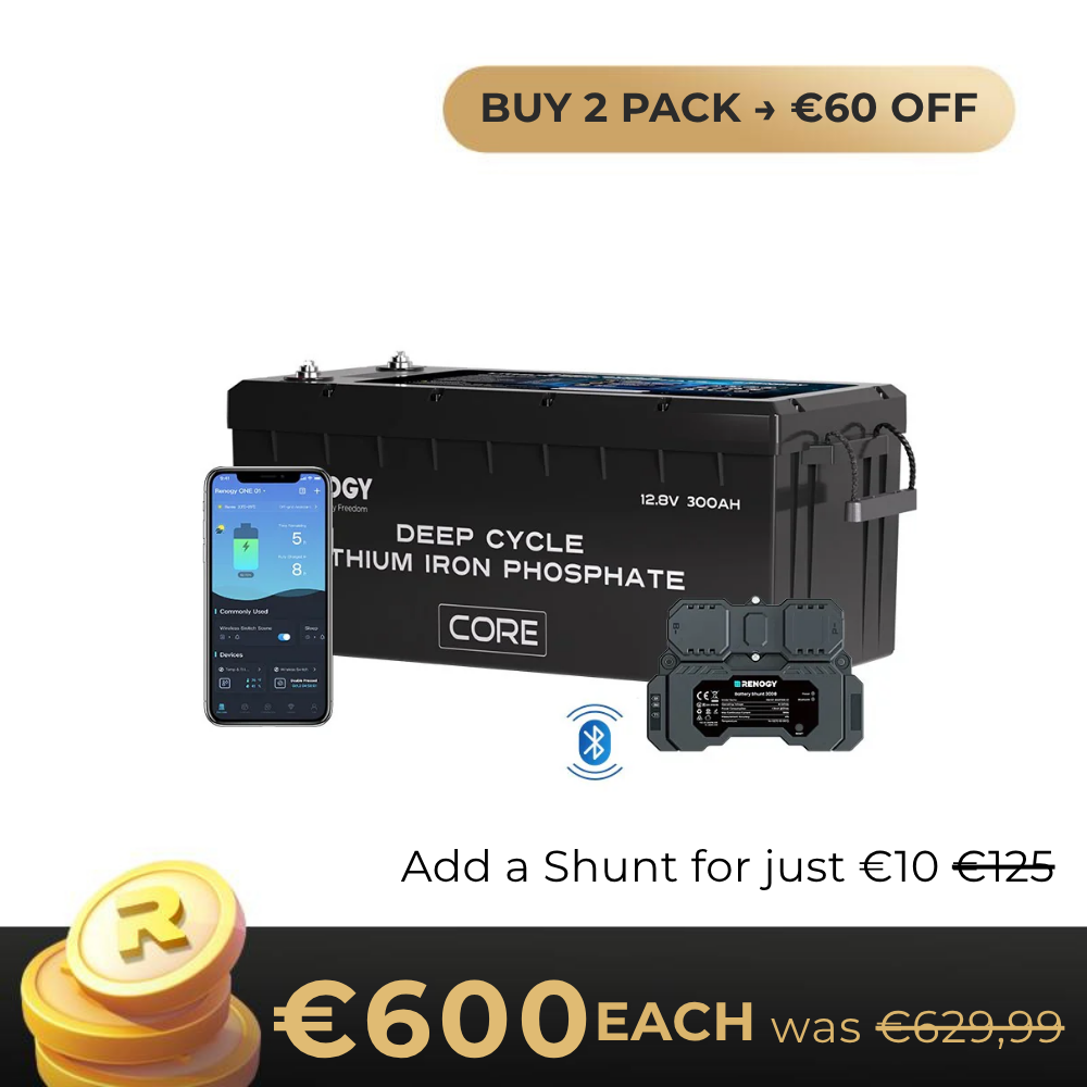 12V 300Ah Core Series Deep Cycle Lithium Iron Phosphate Battery w/Self-Heating New Version