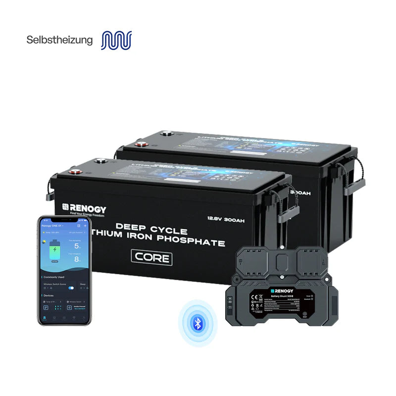 12V 300Ah Core Series Deep Cycle Lithium Iron Phosphate Battery w/Self-Heating New Version