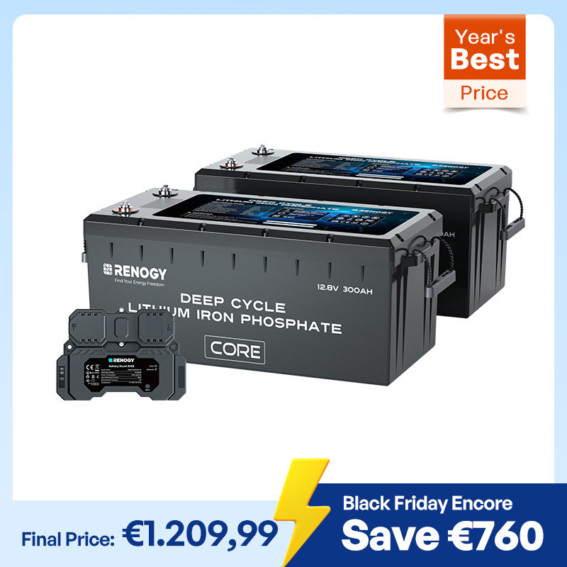12V 300Ah Core Series Deep Cycle Lithium Iron Phosphate Battery w/Self-Heating New Version