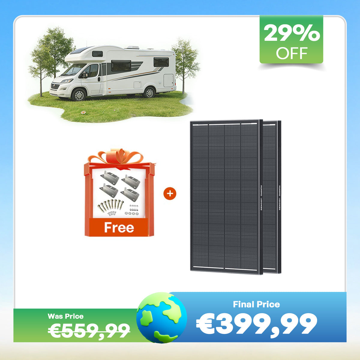 ShadowFlux 12V Solar Panel Anti-Shadow 200W / 120W