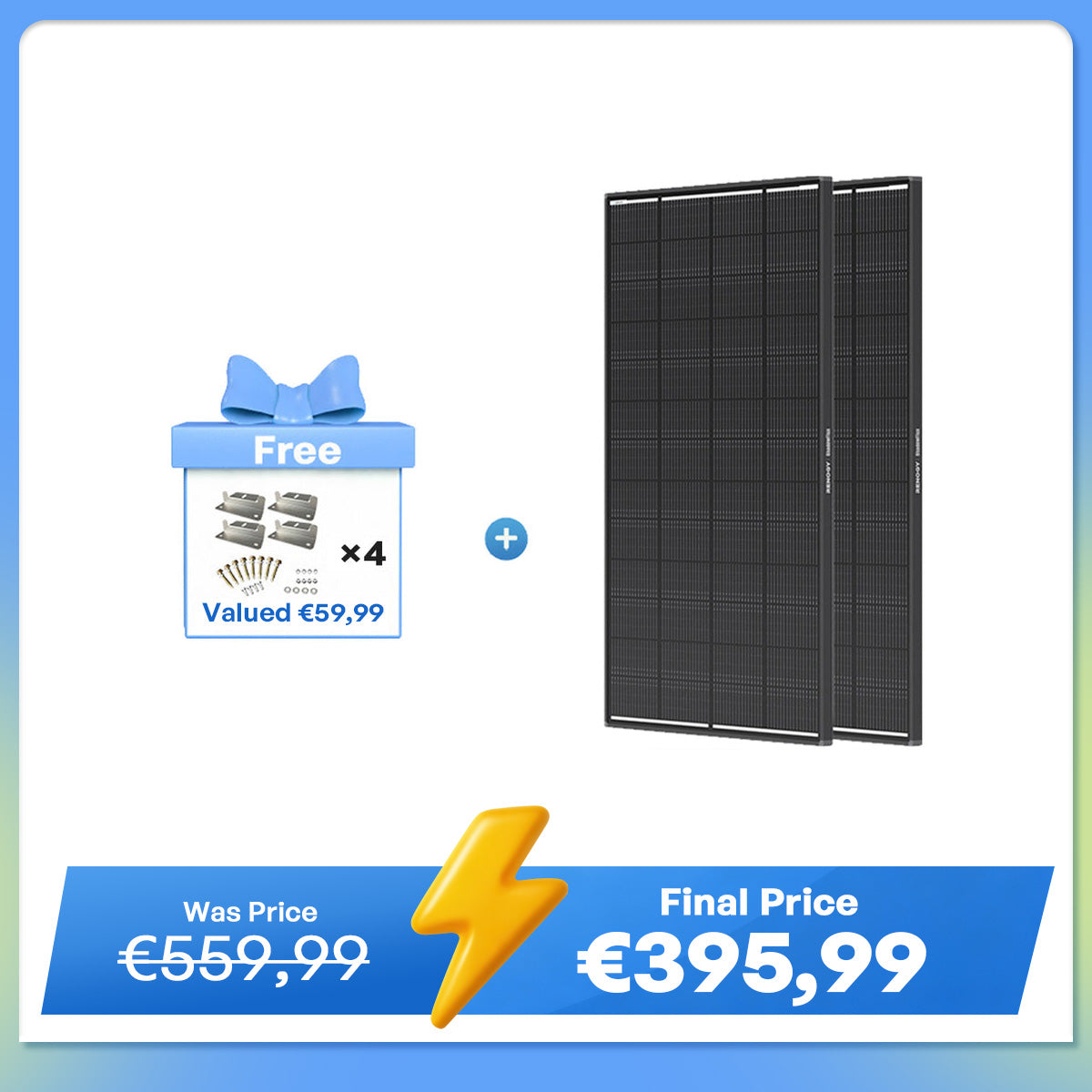 ShadowFlux 12V 200W Anti-Shading Solar Panel