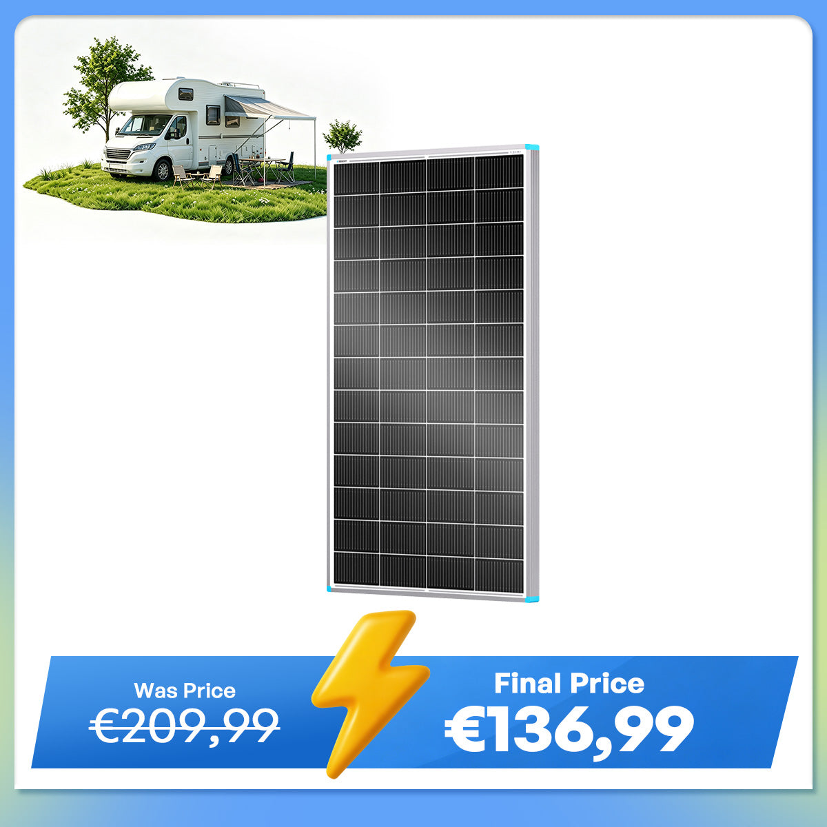 N-Type 16BB Rigid Solar Panel 200W