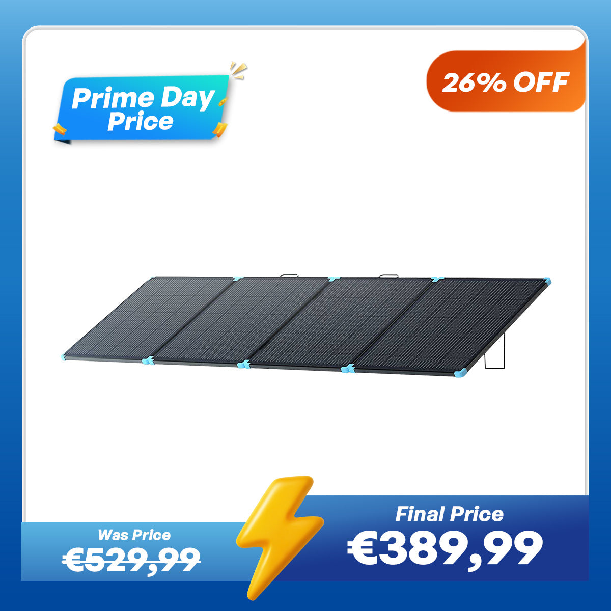 12V Portable Solar Suitcase Lightweight 400W