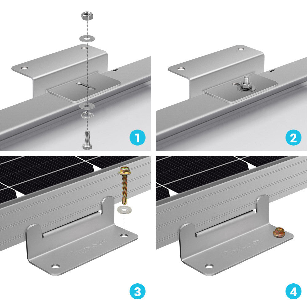 Solar Panel Mounting Z Bracket Set of 4