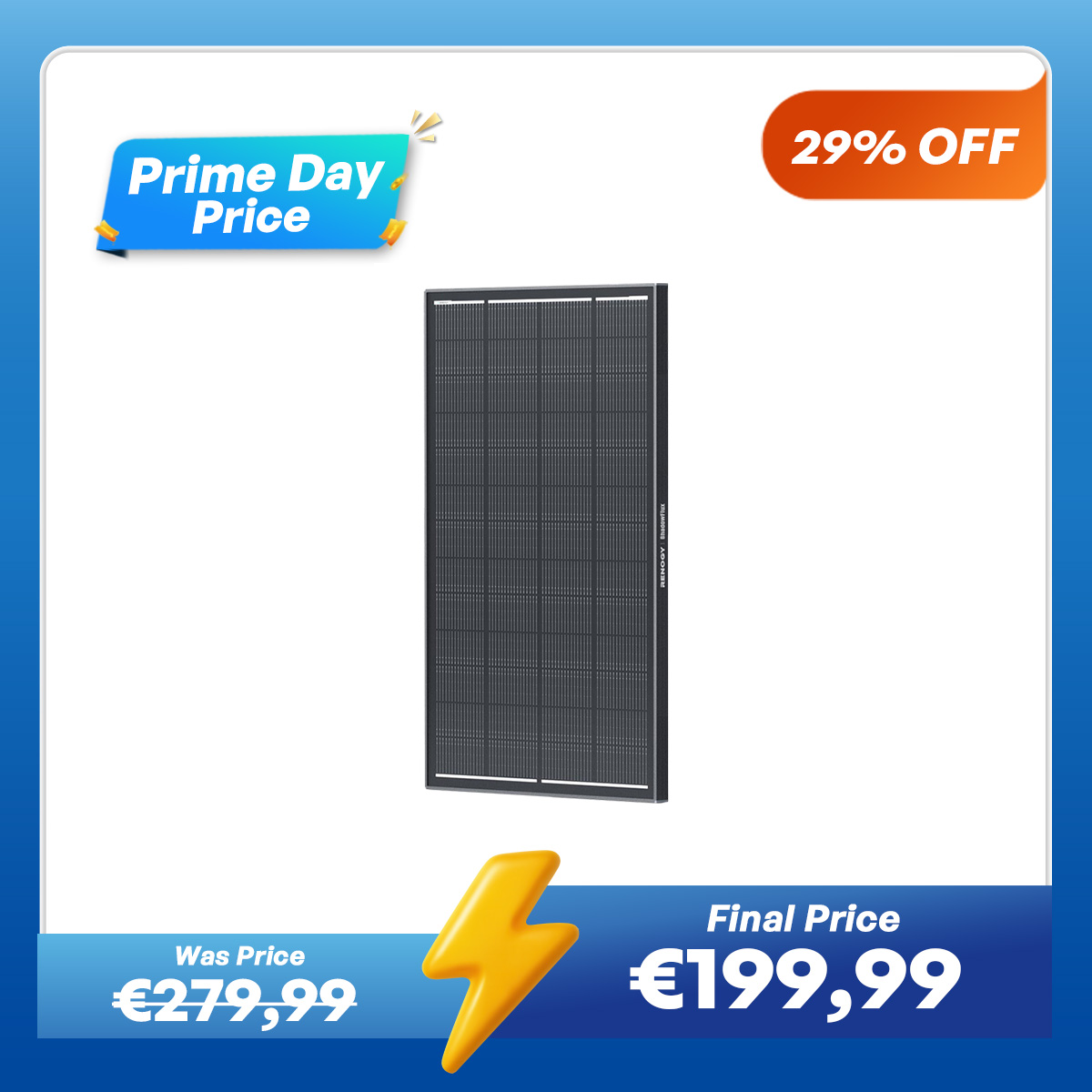 ShadowFlux 12V 200W Anti-Shading Solar Panel