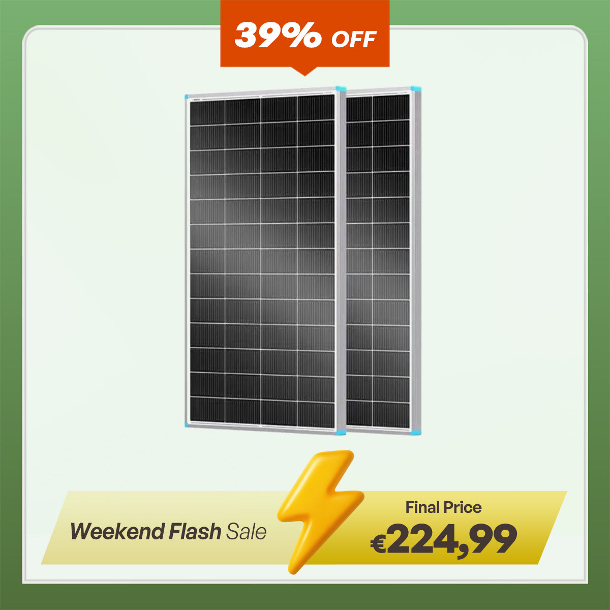 N-Type 16BB Rigid Solar Panel 200W/175W/100W
