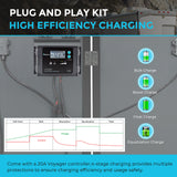 100 Watt 12 Volt Monocrystalline Foldable Portable Solar Suitcase with Voyager Waterproof Charge Controller