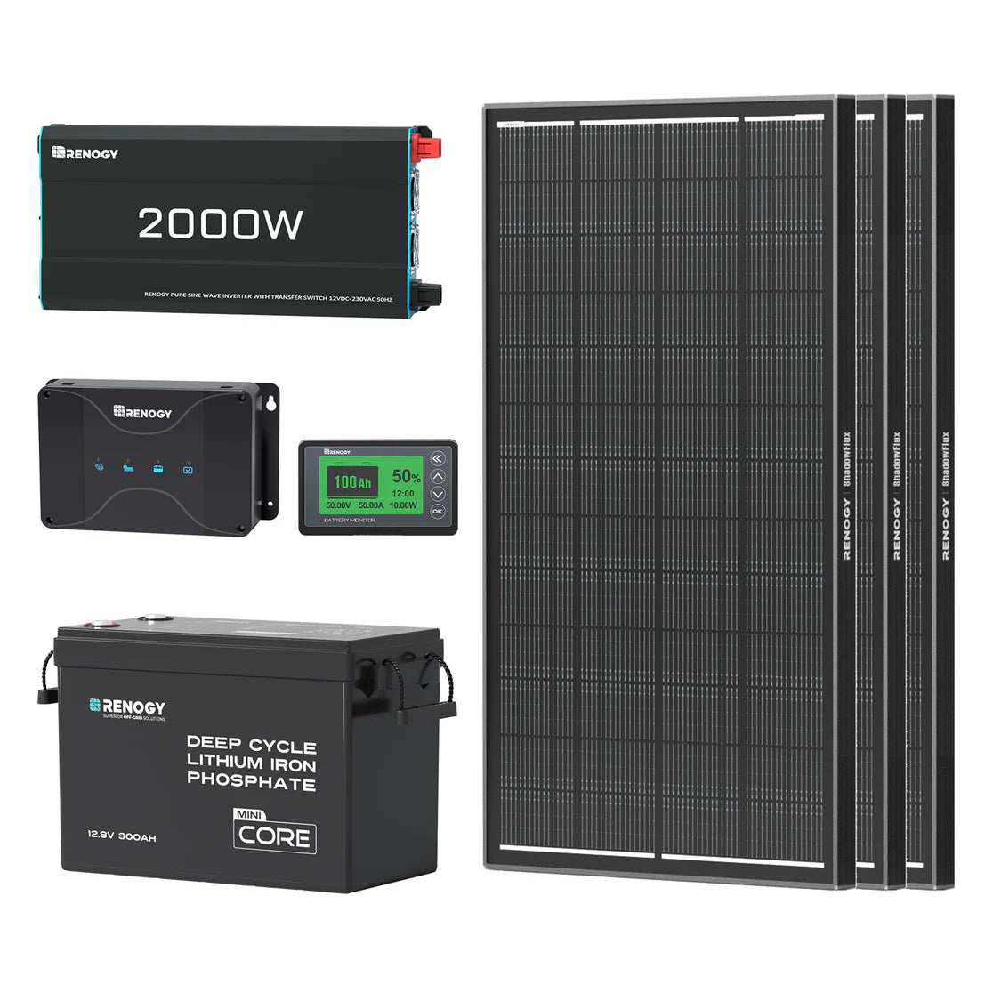 3,84Kwh Caravan Power System| 2000W Inverter, 50A Battery Charger