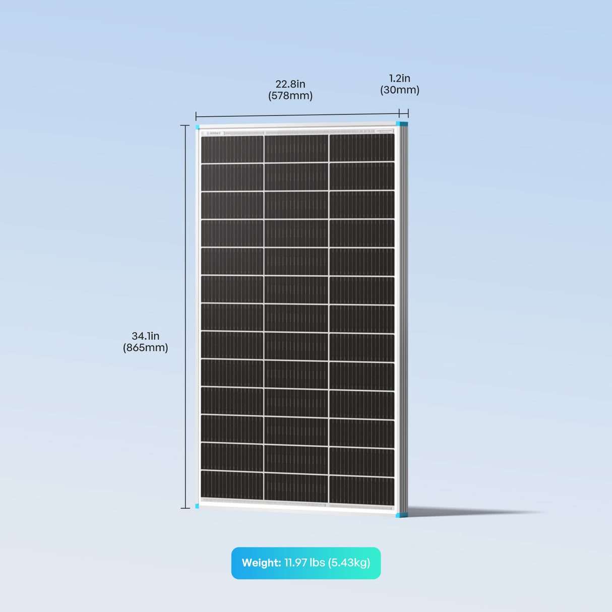 100W N-Type Bifacial Solar Panel