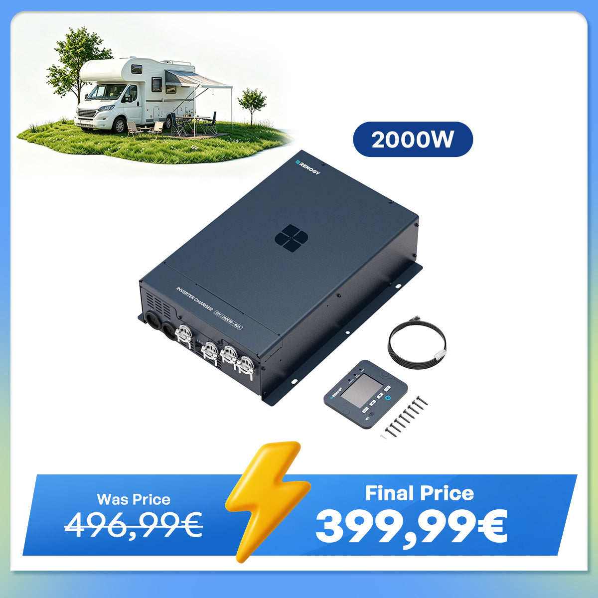 12V 3000W HF Inverter Charger Pure Sine Wave High-Frequency