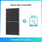 Renogy 200W/100W N-Type Bifacial Solar Panel compact with free bracket