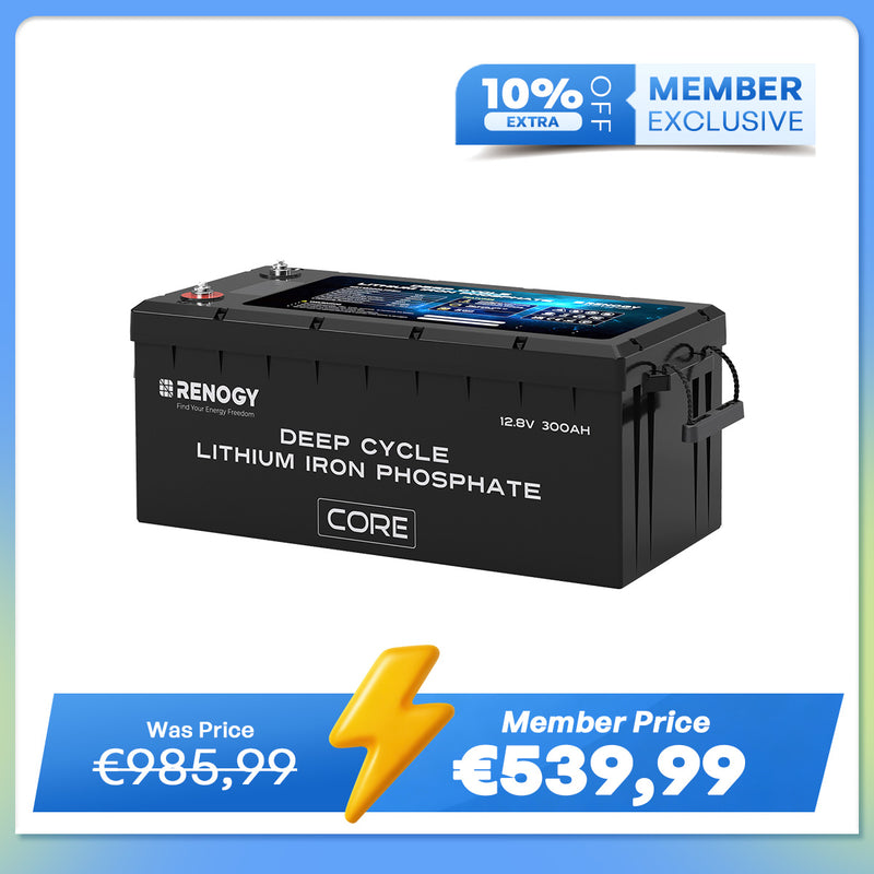 12V 300Ah Core Series Deep Cycle Lithium Iron Phosphate Battery w/Self-Heating New Version