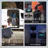 Renogy Portable Power Station Camping, 998Wh Backup Lithium Battery of 1hour 80% Fast Recharging