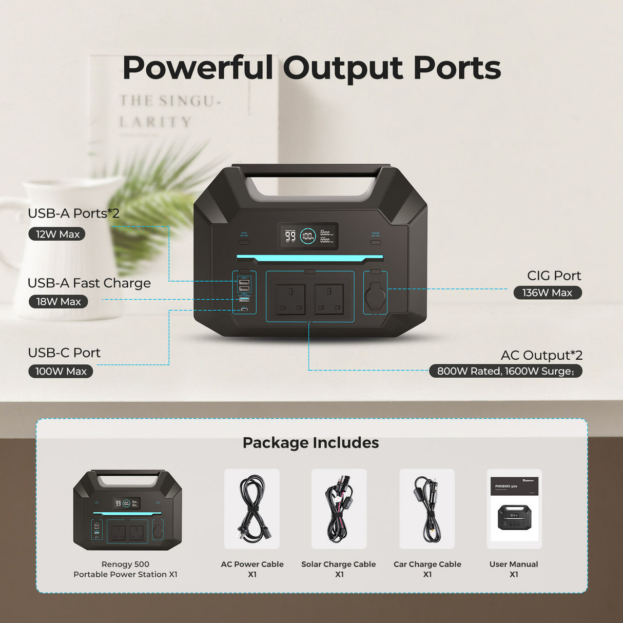 PHOENIX 500W Portble  Powerstation