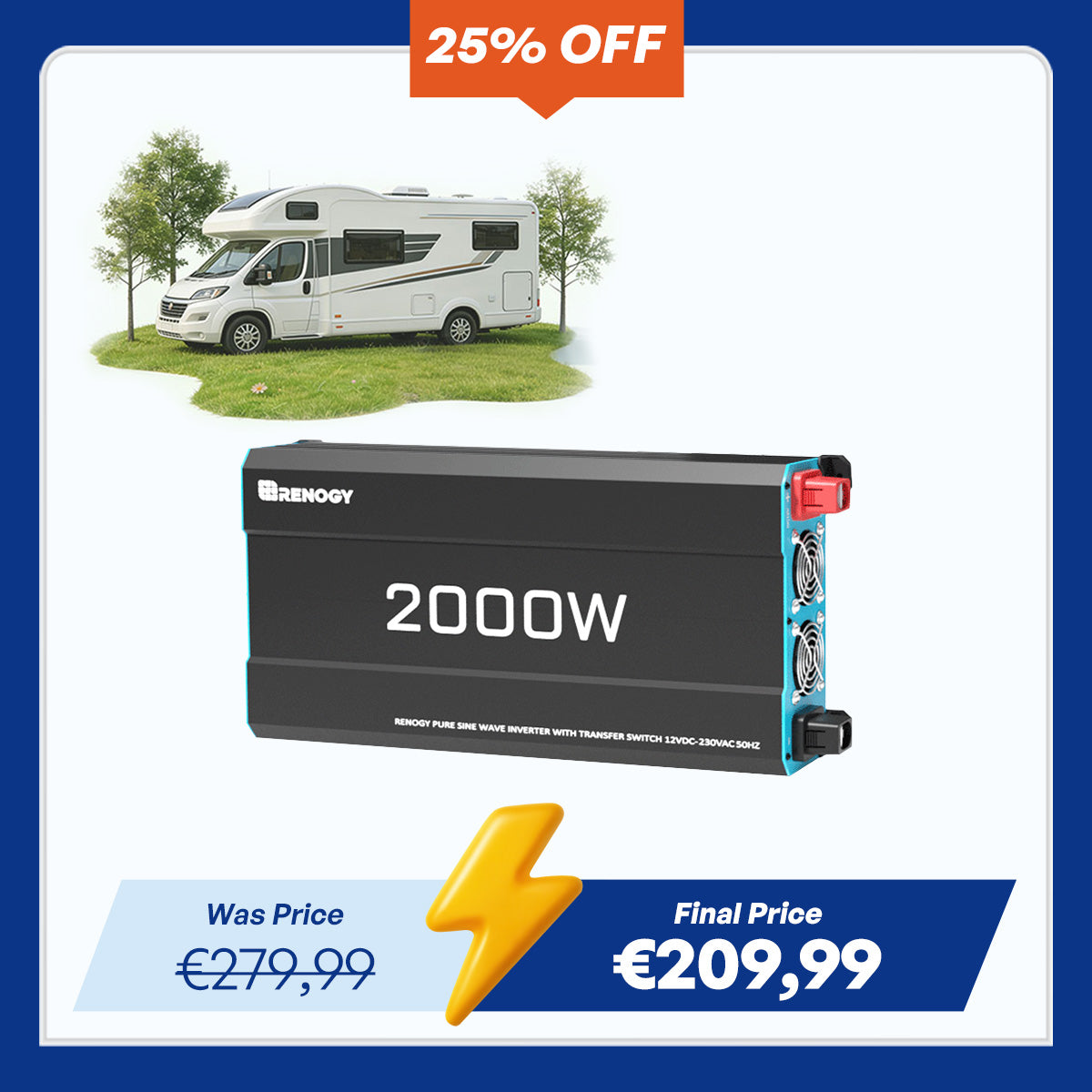 12V 2000W Inverter Pure Sine Wave