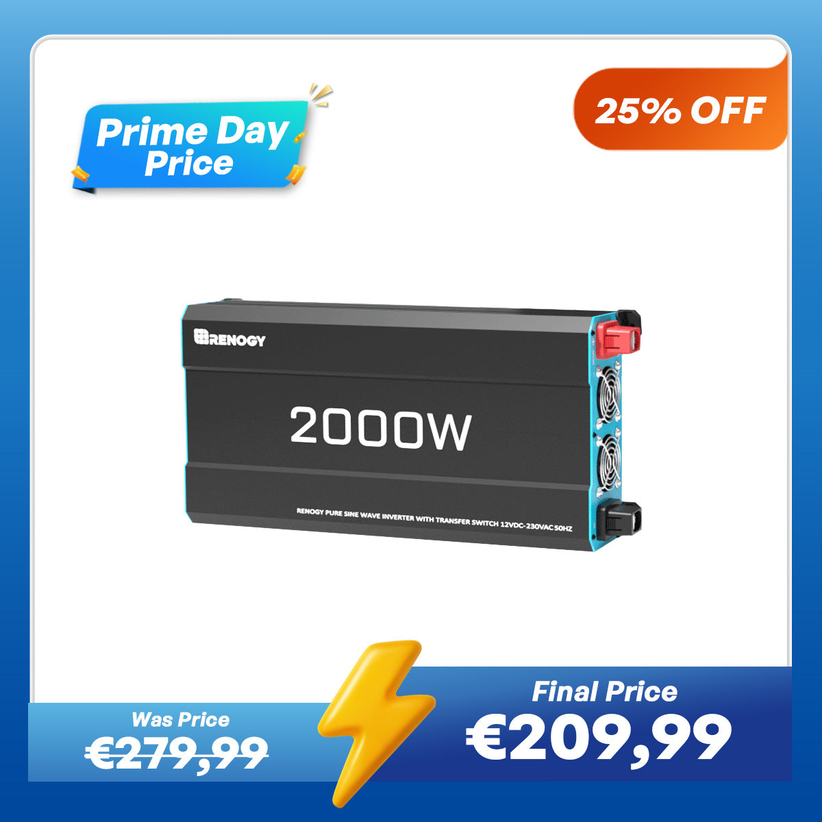 12V 2000W Inverter Pure Sine Wave