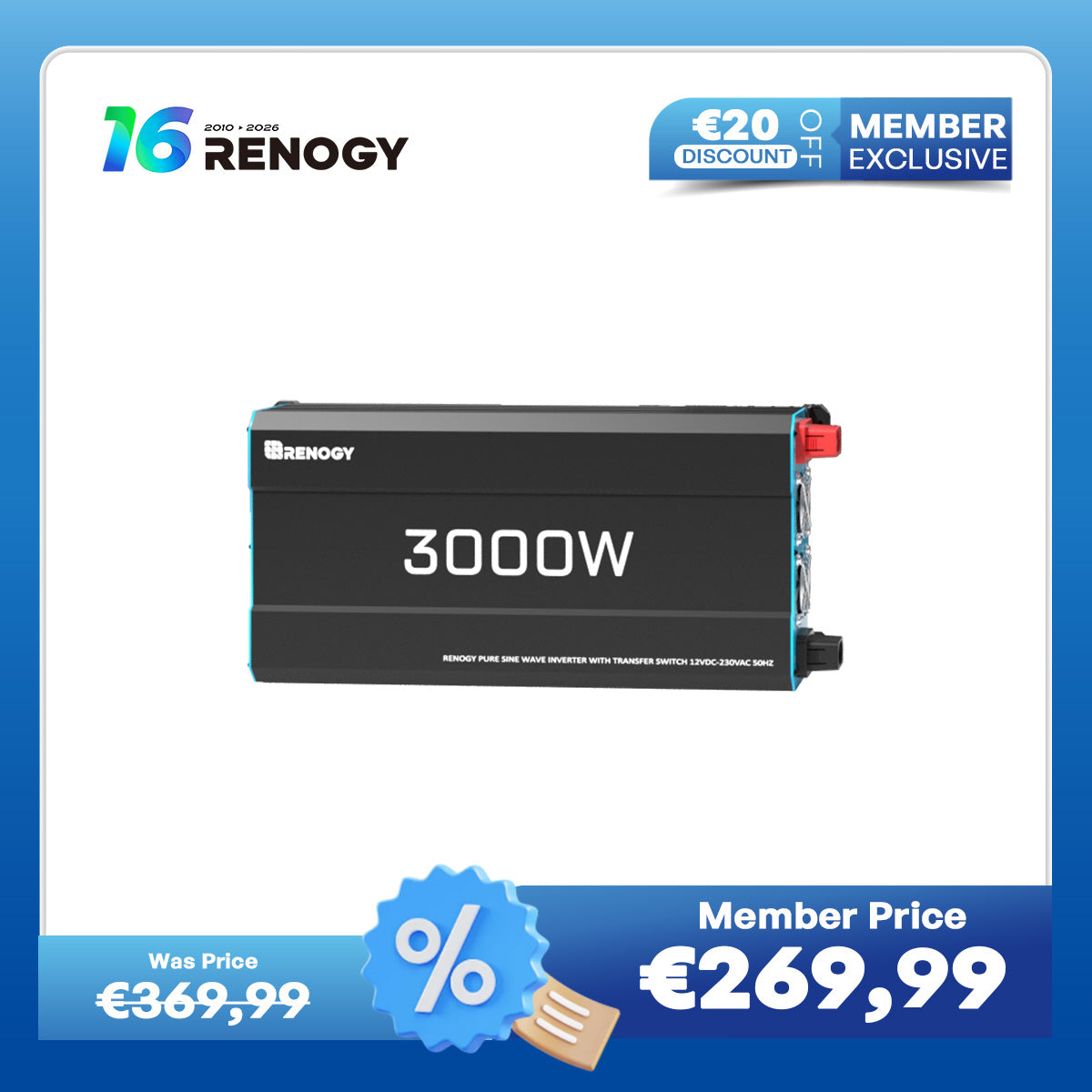 12V 3000W Inverter Pure Sine Wave