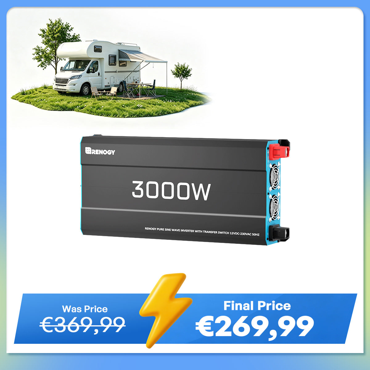 12V 3000W Inverter Pure Sine Wave