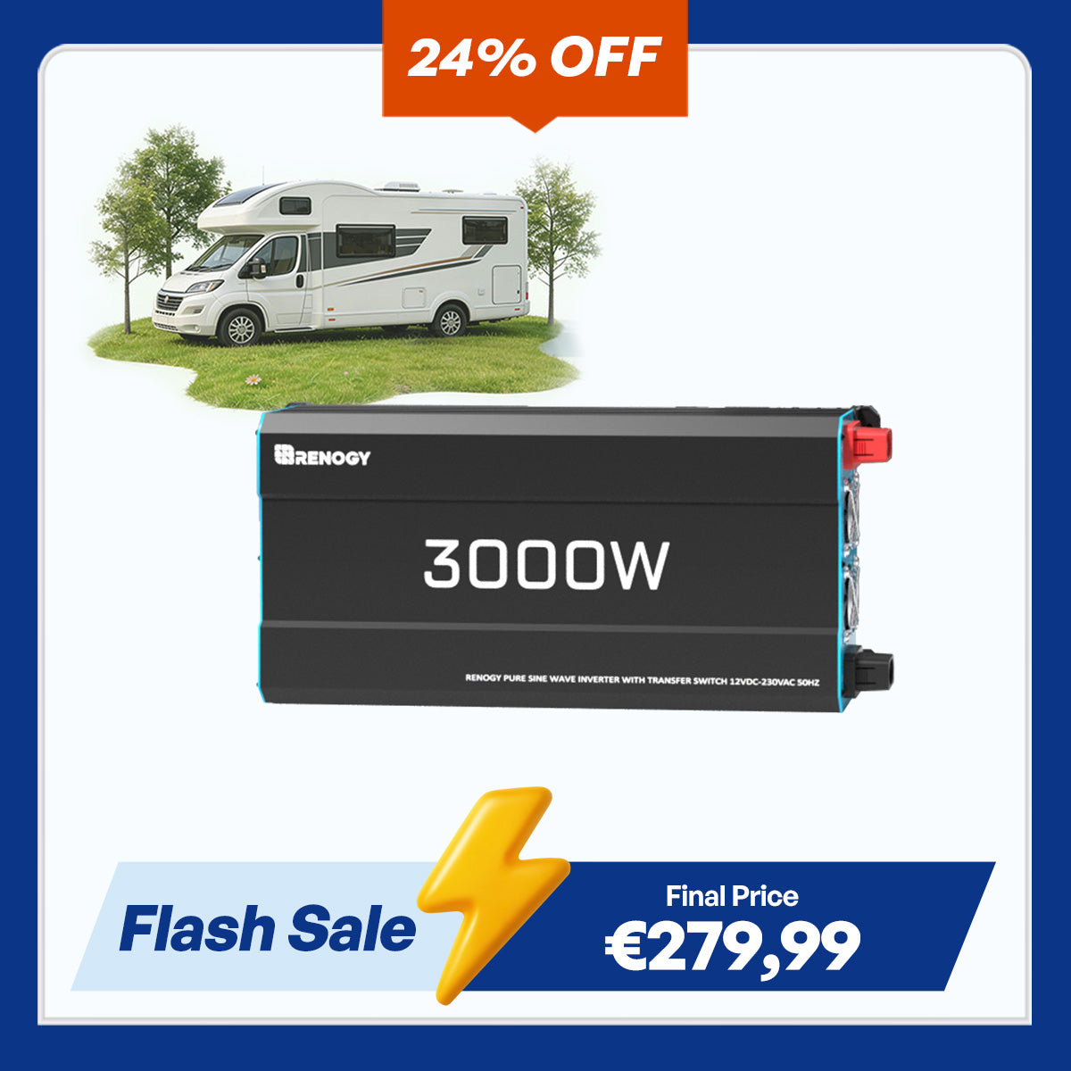 12V Inverter pure sine wave 3000W / 2000W / 1000W