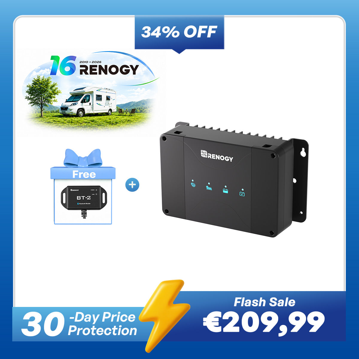 12V 50A MPPT DC-DC Battery Charger | Renogy EU
