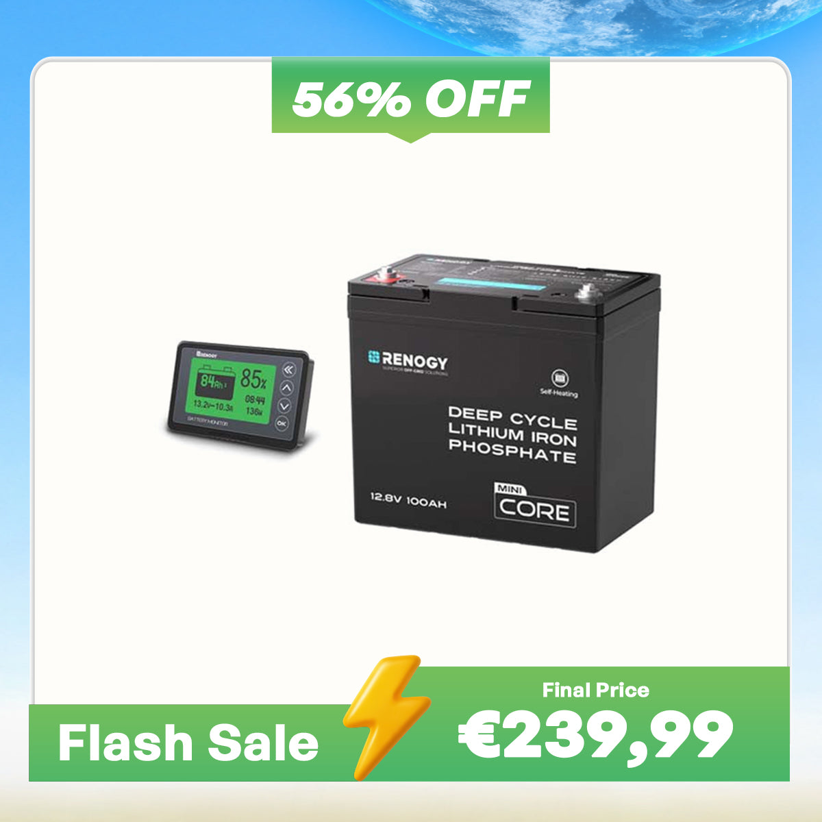 DuoHeat Tech - Core Mini 12V 100Ah Lithium Iron Phosphate Battery