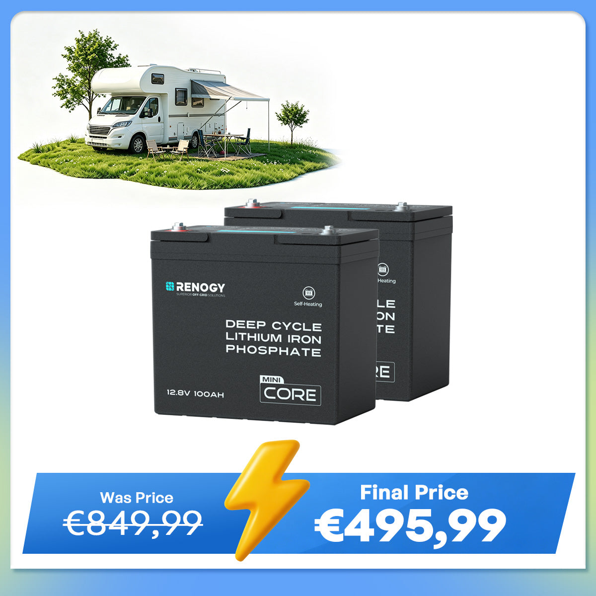 DuoHeat Tech - Core Mini 12V 100Ah Lithium Iron Phosphate Battery
