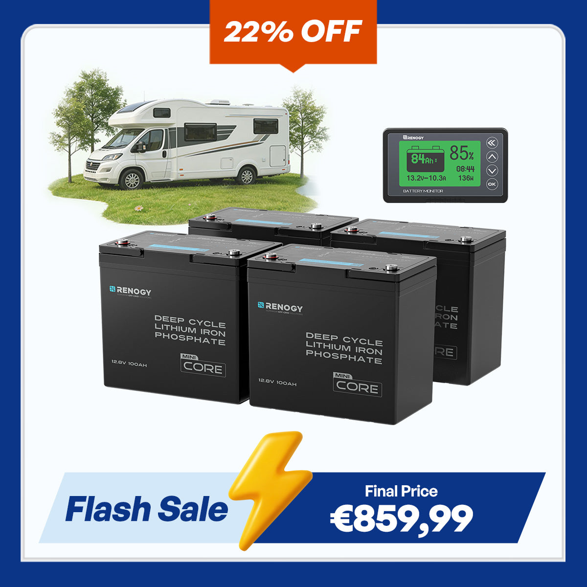 Core Mini - 12.8V 100Ah Lithium Iron Phosphate Battery