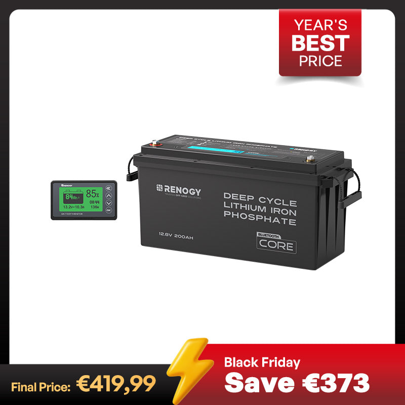 Core - 12V 200Ah Lithium Iron Phosphate Battery w/ Bluetooth