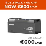 12V 200Ah Pro Smart Lithium LiFePO4 Battery w/ Bluetooth & Self-heating Function