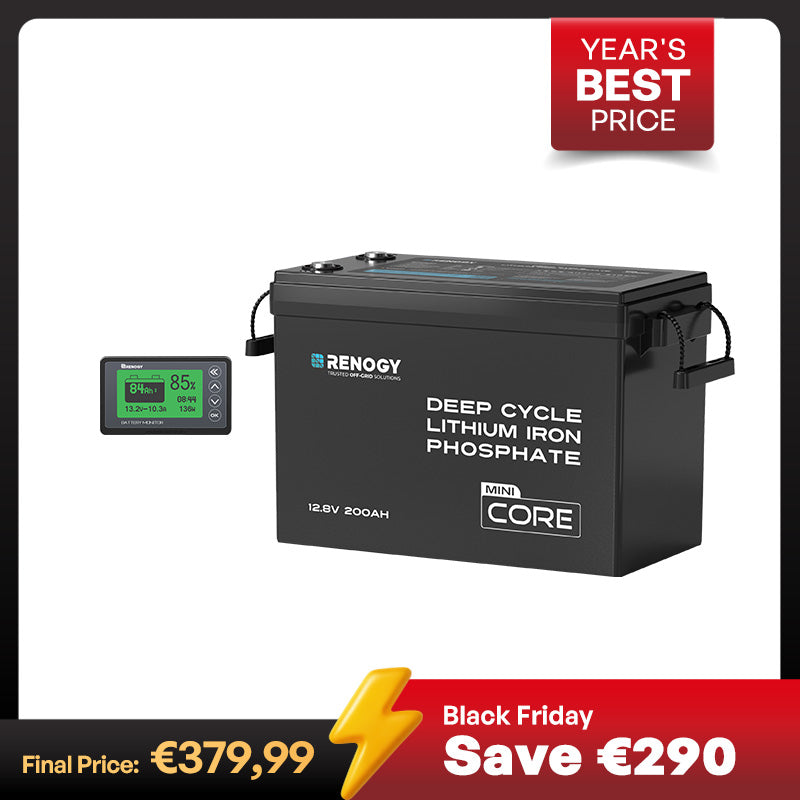 Core Mini - 12.8V 200Ah LiFePO4 Battery w/ Low-Temperature Protection