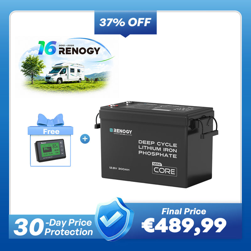Core Mini - 12V 300Ah LiFePO4 Battery w/ Low-Temperature Protection