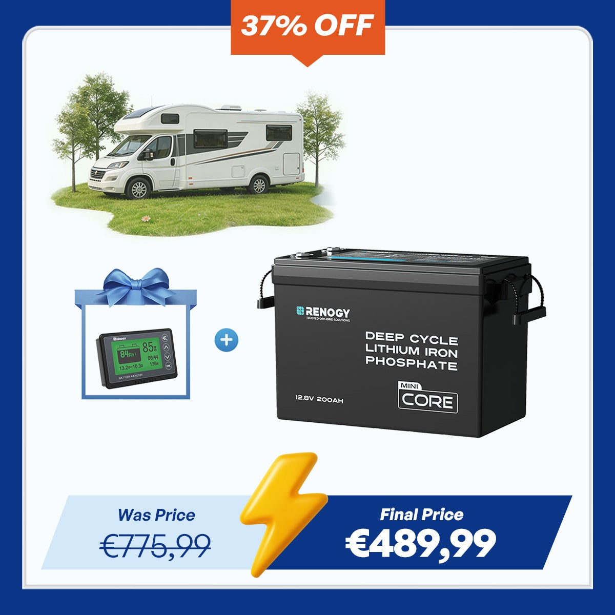 Core Mini - 12V 300Ah LiFePO4 Battery w/ Low-Temperature Protection