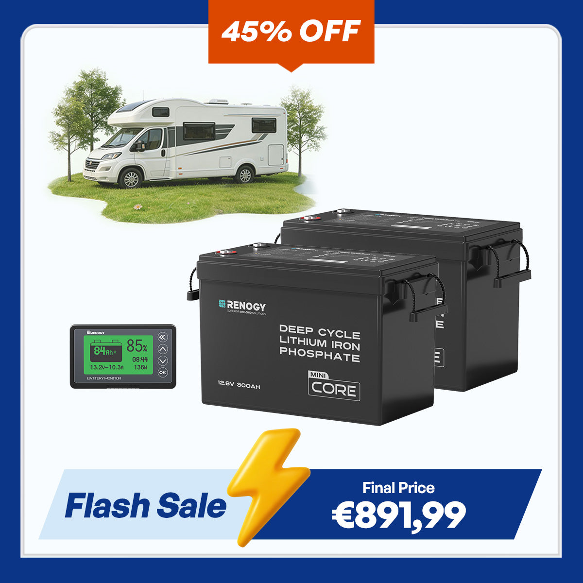 Core Mini - 12V 300Ah LiFePO4 Battery w/ Low-Temperature Protection